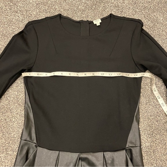Wilfred Aritzia faux leather black mini long sleeve dress - Picture 7 of 12